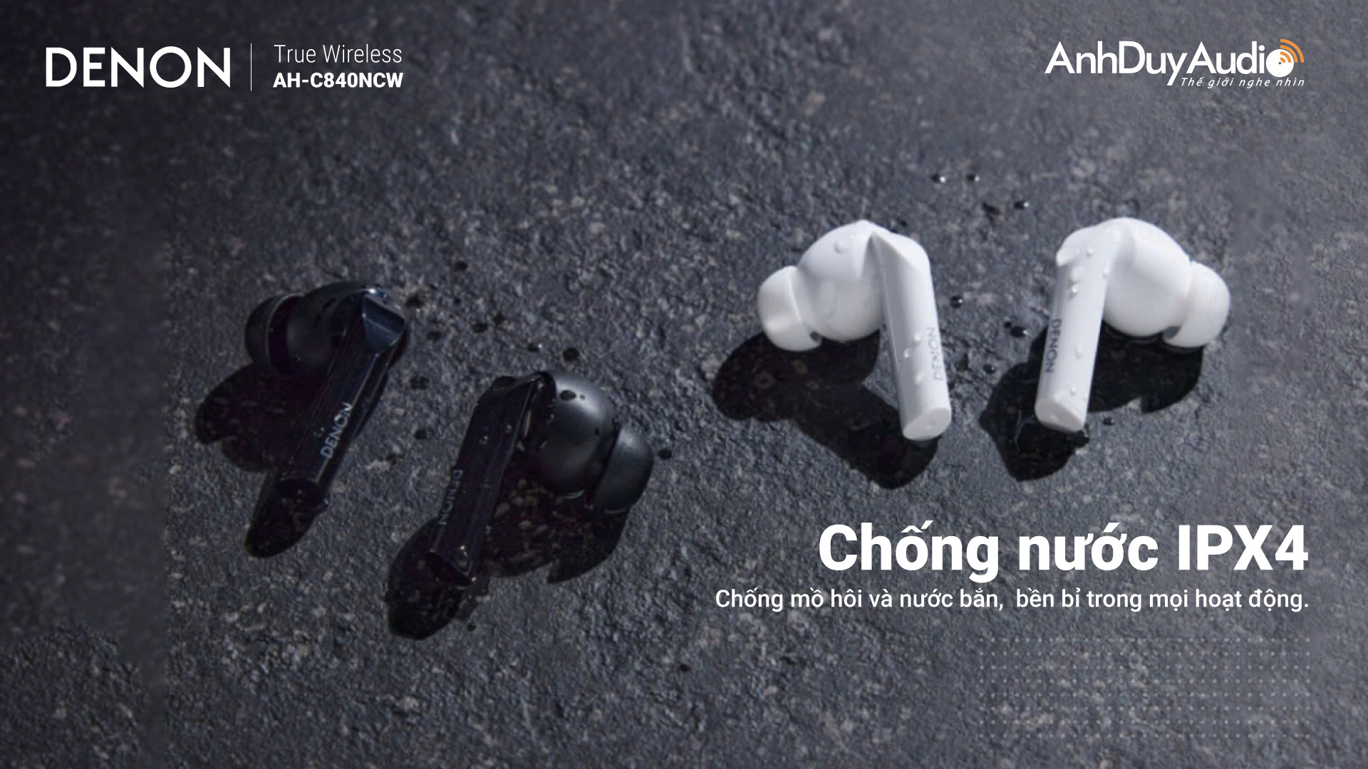 Tai nghe True Wireless DENON AH-C840NCW | Anh Duy Audio