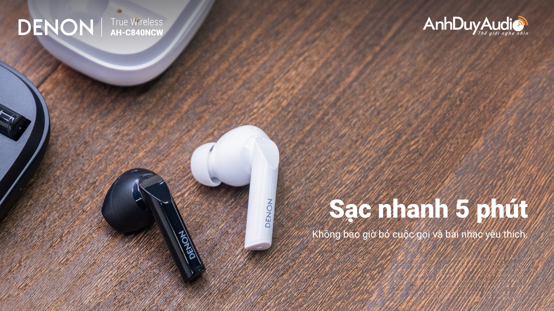 Tai nghe True Wireless DENON AH-C840NCW | Anh Duy Audio