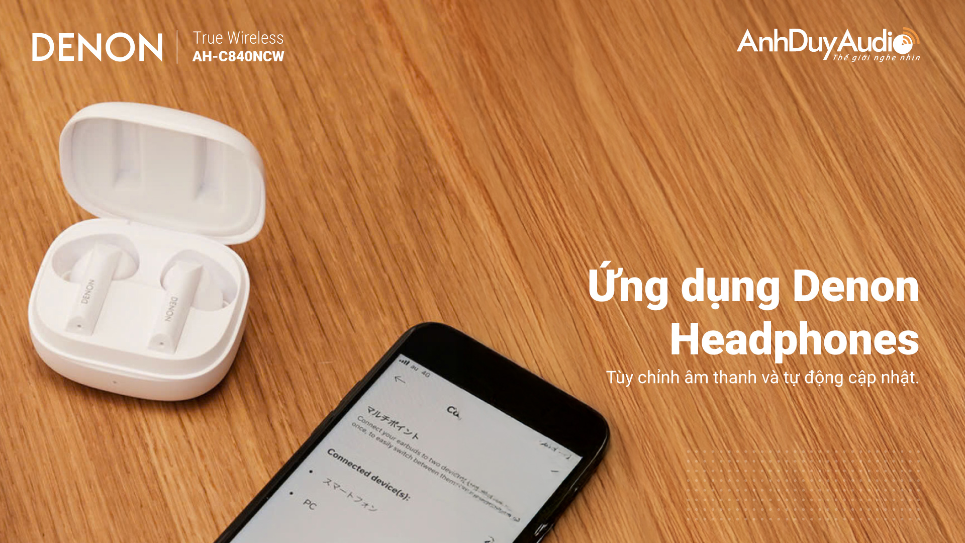 Tai nghe True Wireless DENON AH-C840NCW | Anh Duy Audio