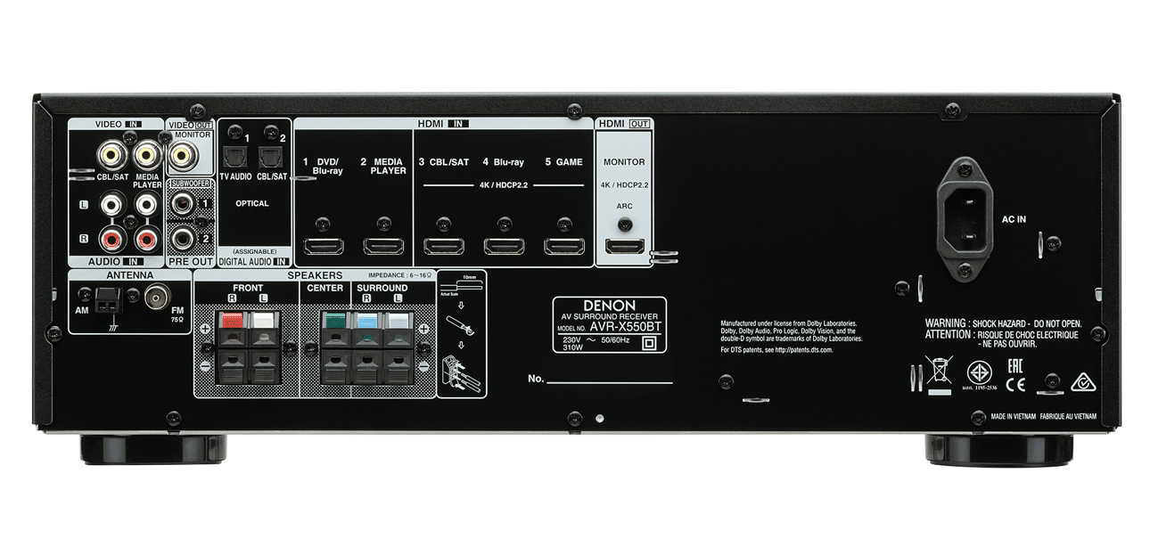 Ampli Denon AVR-X550BT | Anh Duy Audio