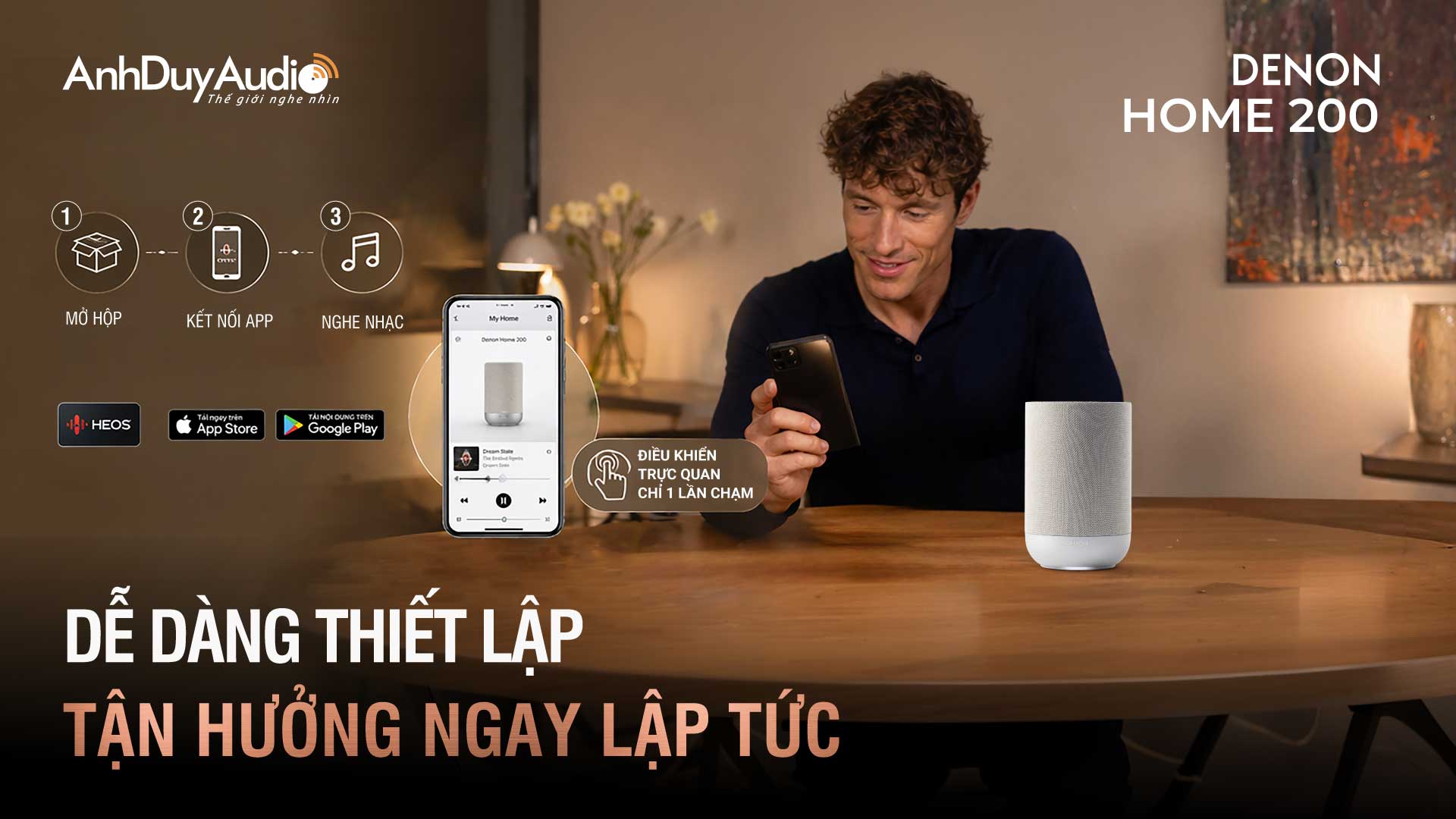 Loa không dây Denon Home 200 | Anh Duy Audio