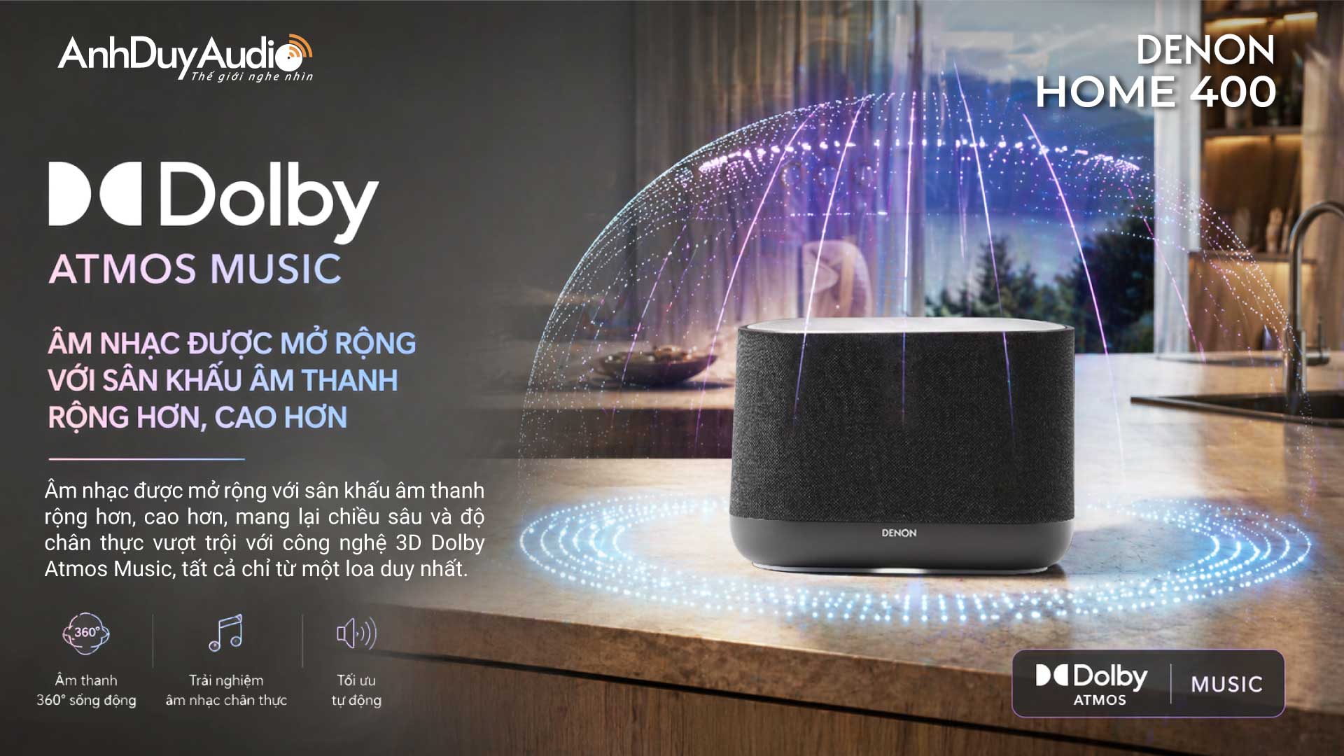 Loa không dây Denon Home 400 | Anh Duy Audio