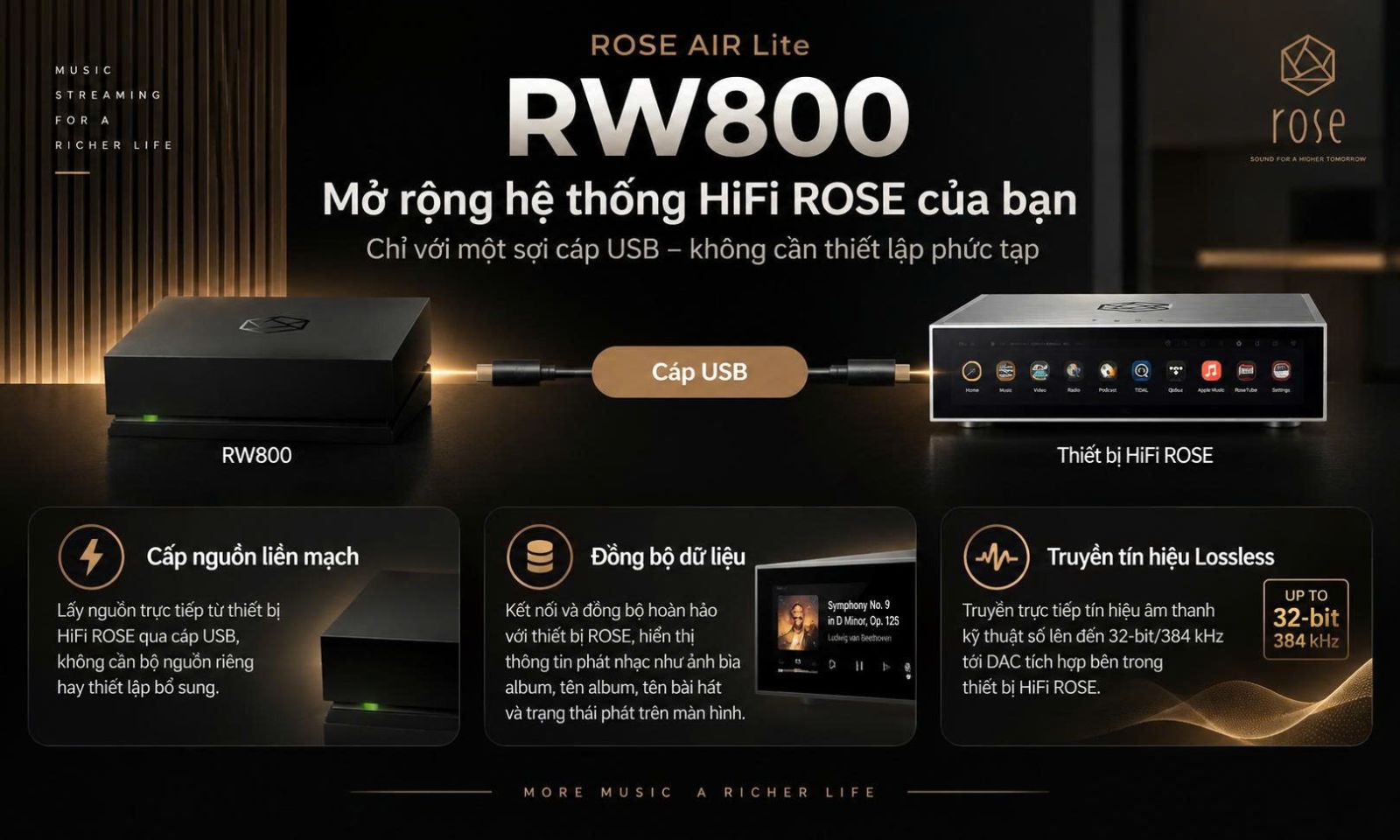 Music Streaming HiFi Rose RW800 | Anh Duy Audio