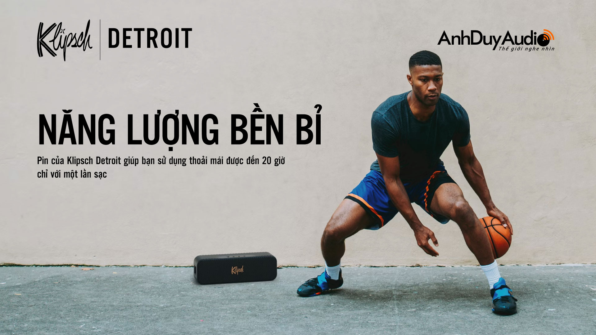 Loa di động Klipsch Detroit chống nước | Anh Duy Audio