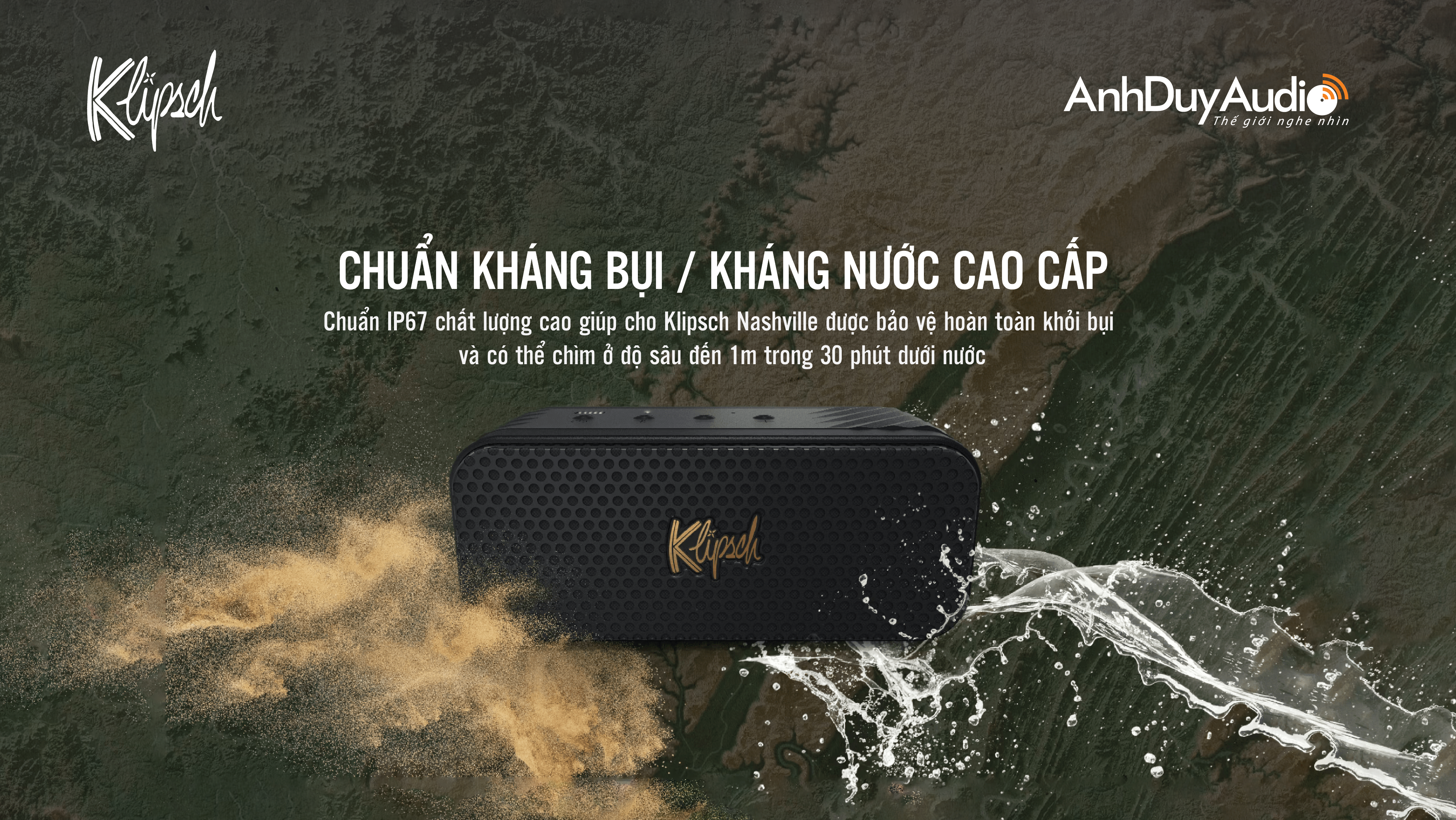 Loa di động Klipsch Nashville chống nước | Anh Duy Audio