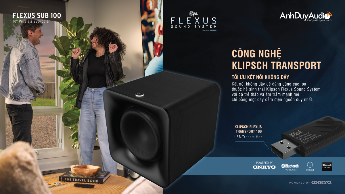 Loa Subwoofer không dây Klipsch Flexus SUB 100 | Anh Duy Audio