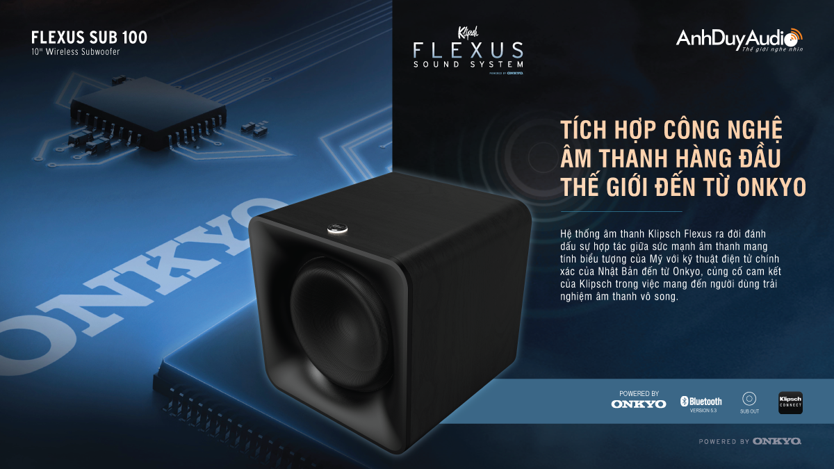 Loa Subwoofer không dây Klipsch Flexus SUB 100 | Anh Duy Audio