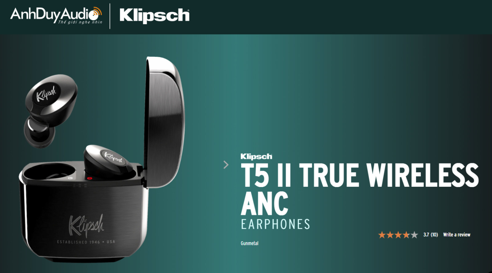 Klipsch T5 II ANC True Wireless | Anh Duy Audio