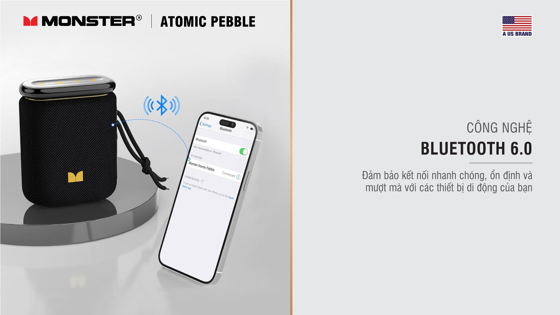 Loa Bluetooth di động Monster Atomic Pebble | Anh Duy Audio