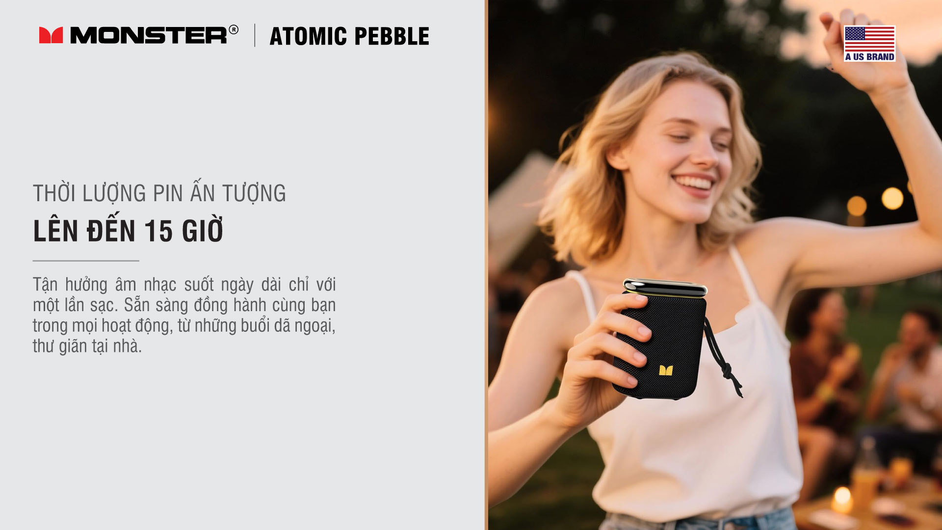 Loa Bluetooth di động Monster Atomic Pebble | Anh Duy Audio