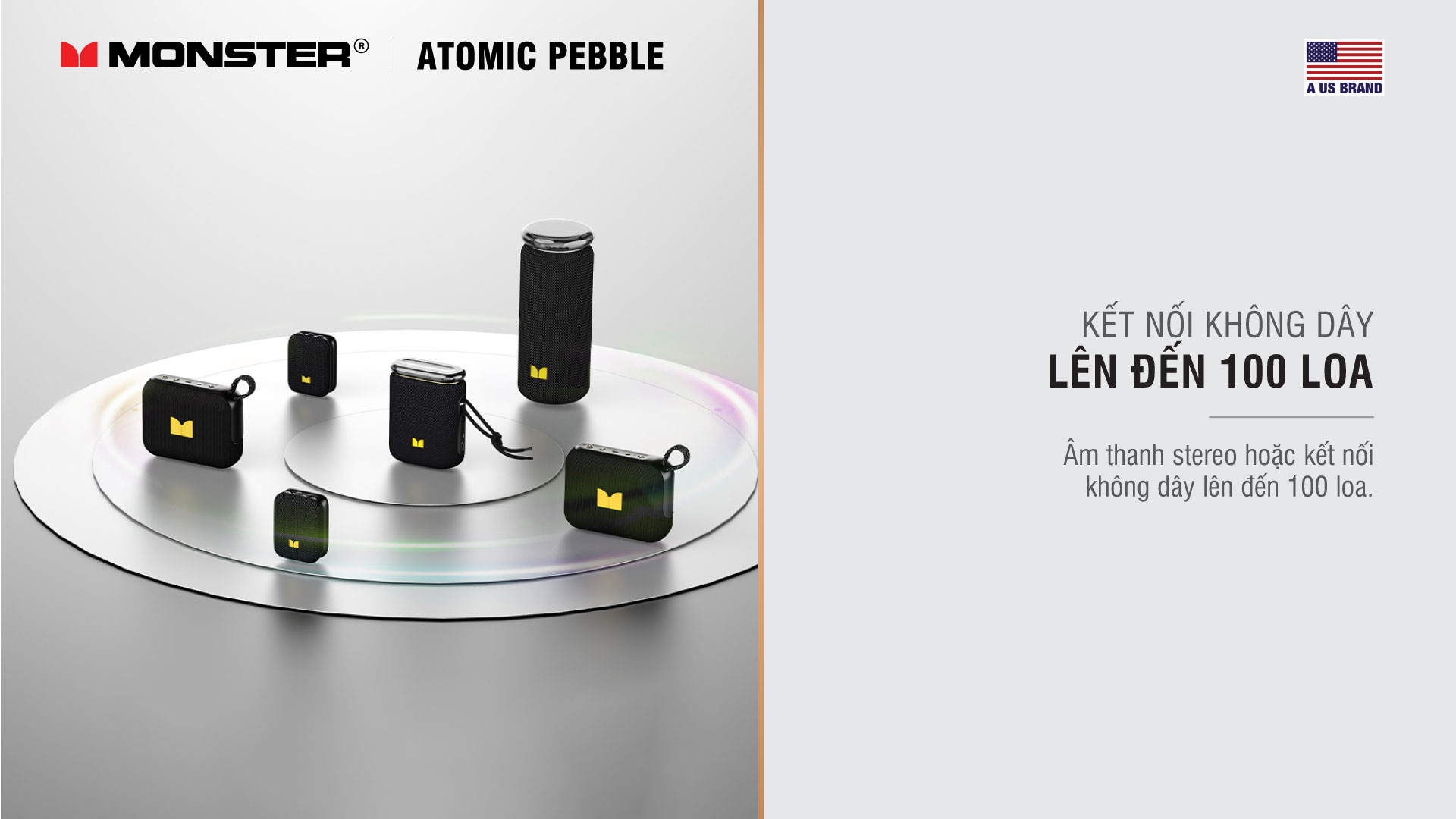 Loa Bluetooth di động Monster Atomic Pebble | Anh Duy Audio