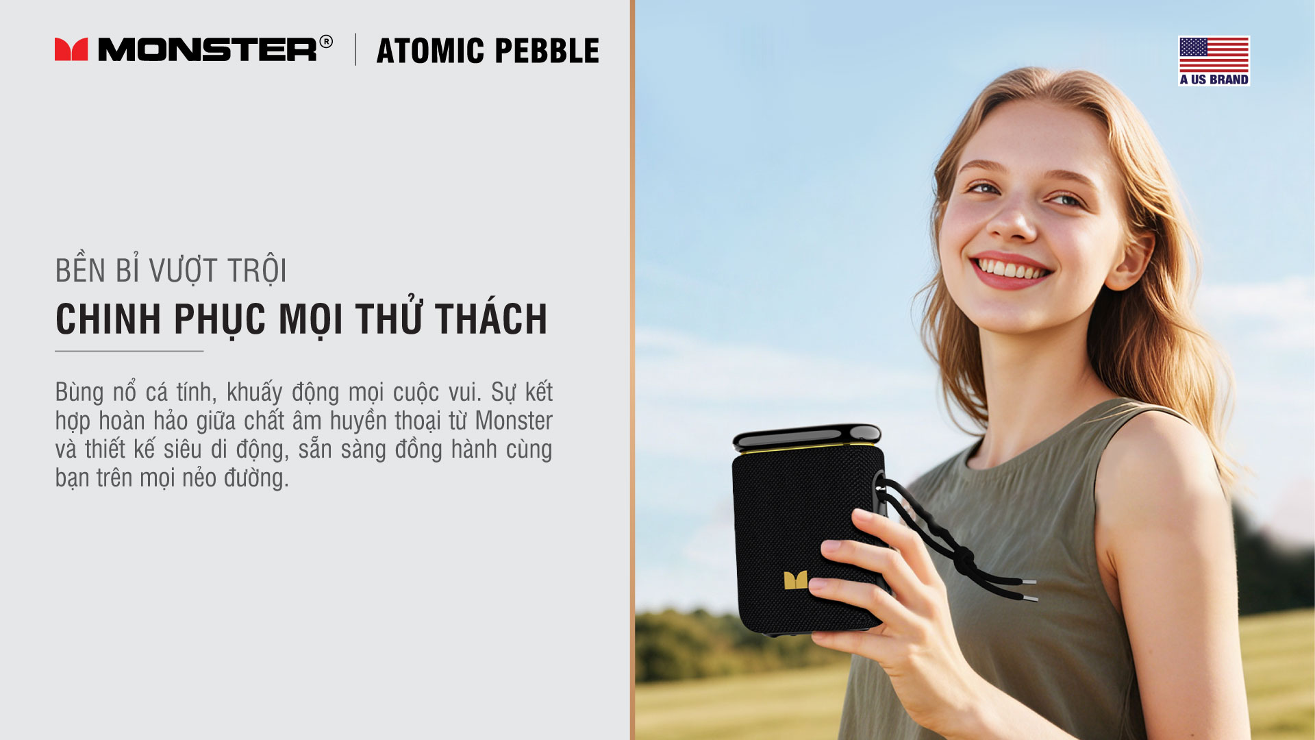 Loa Bluetooth di động Monster Atomic Pebble | Anh Duy Audio