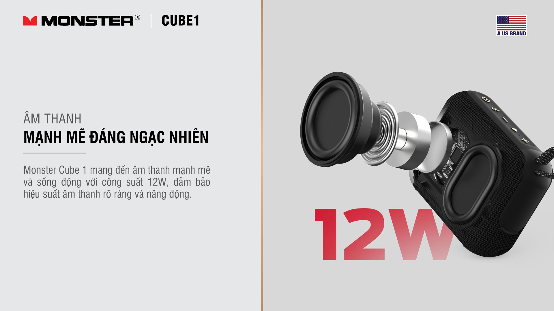 Loa Bluetooth di động Monster Cube 1 | Anh Duy Audio