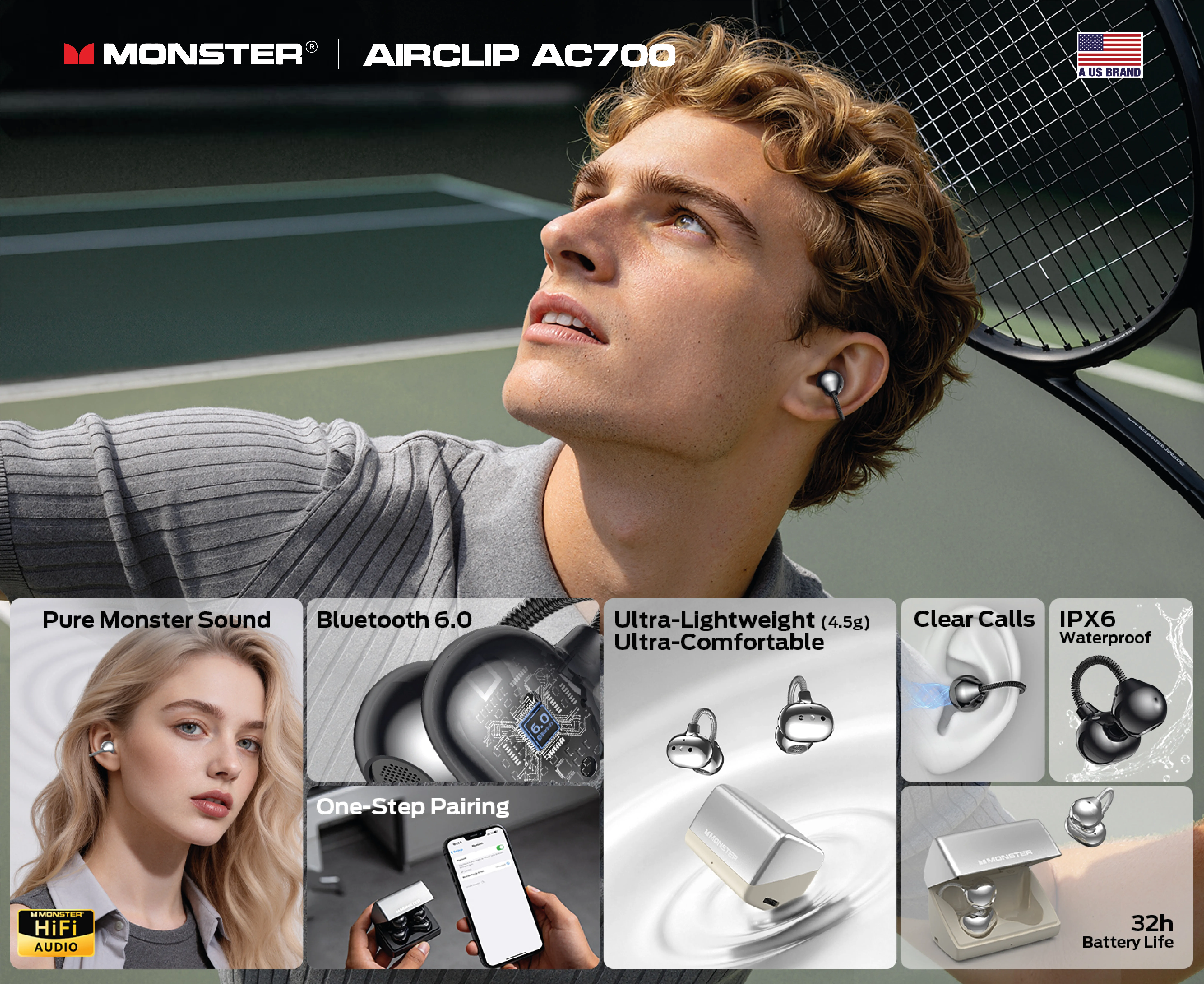 Monster AirClip AC700 | Anh Duy Audio