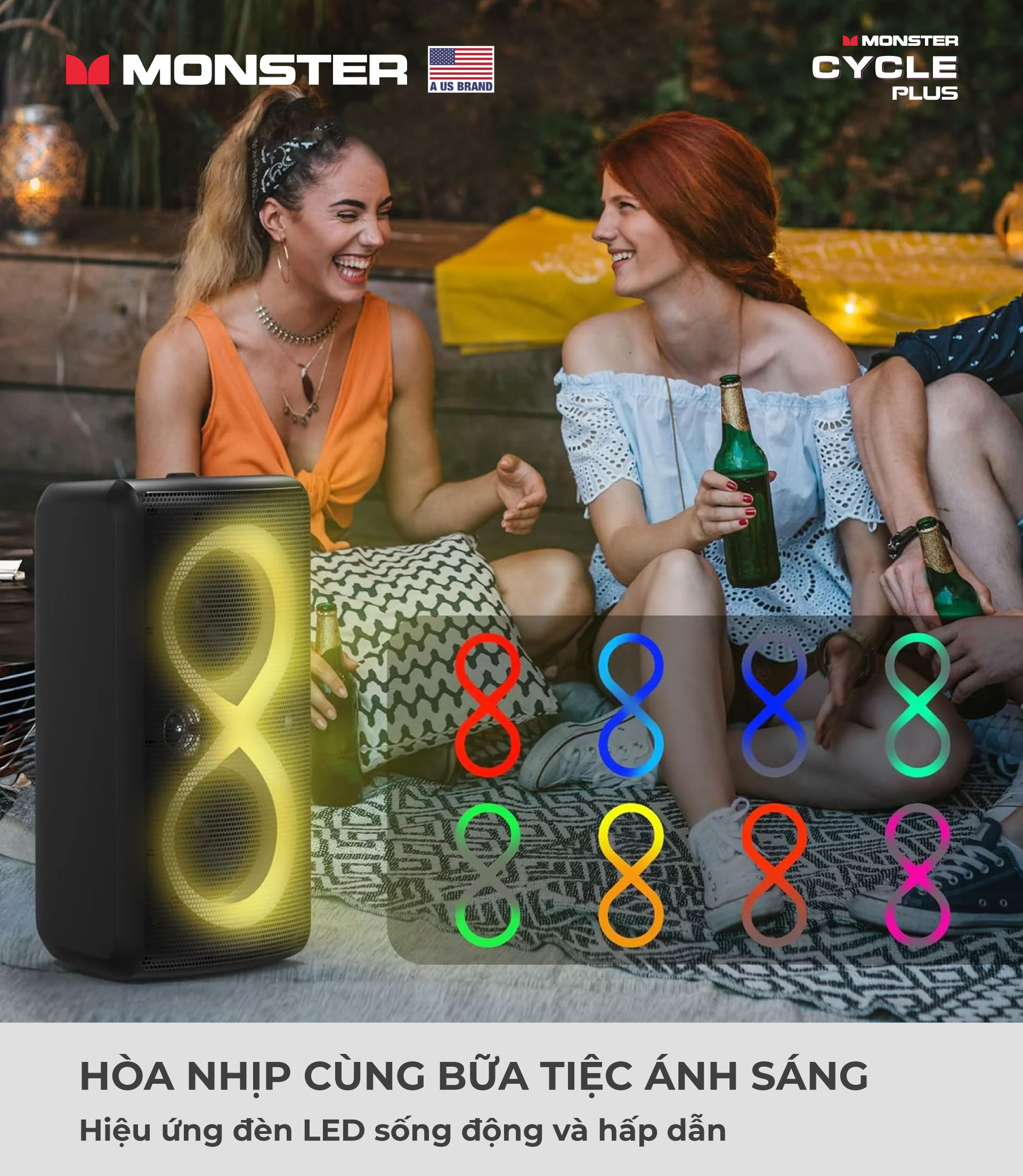 Loa karaoke di động chống nước Monster Cycle Plus | Anh Duy Audio