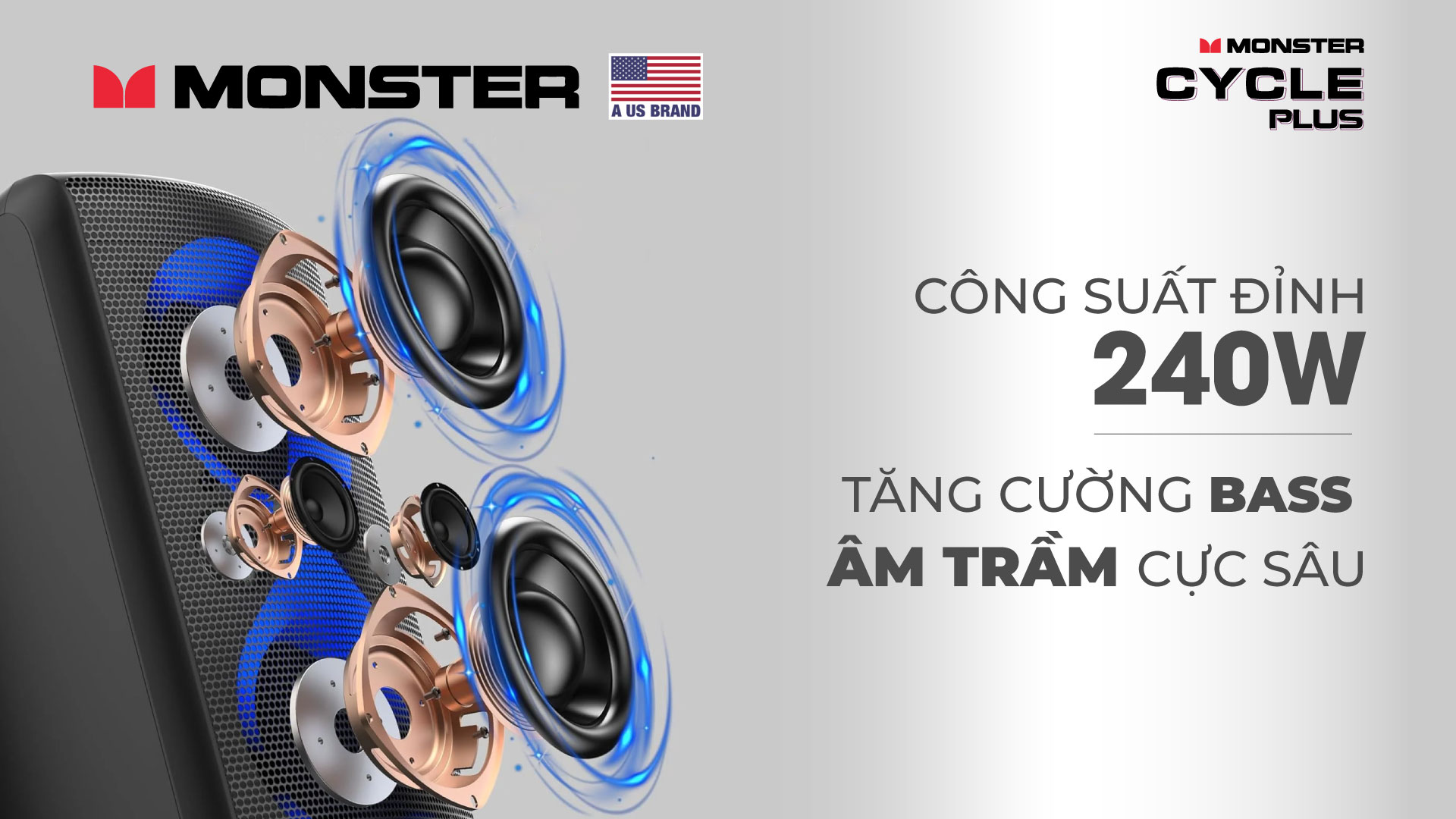 Loa karaoke di động chống nước Monster Cycle Plus | Anh Duy Audio