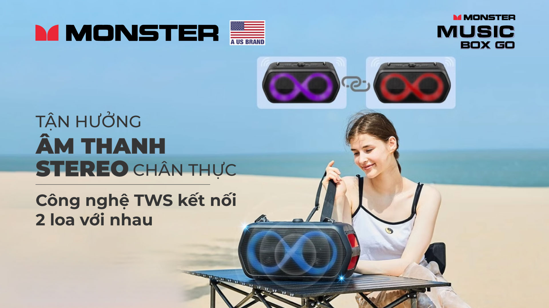  Loa karaoke di động chống nước Monster Musicbox Go | Anh Duy Audio