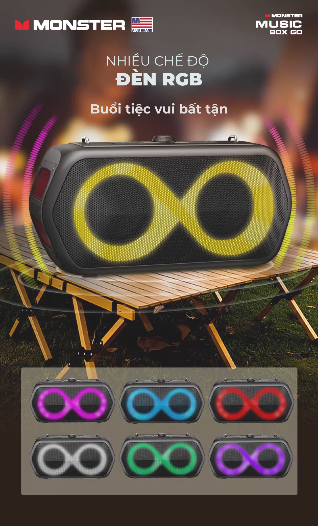  Loa karaoke di động chống nước Monster Musicbox Go | Anh Duy Audio