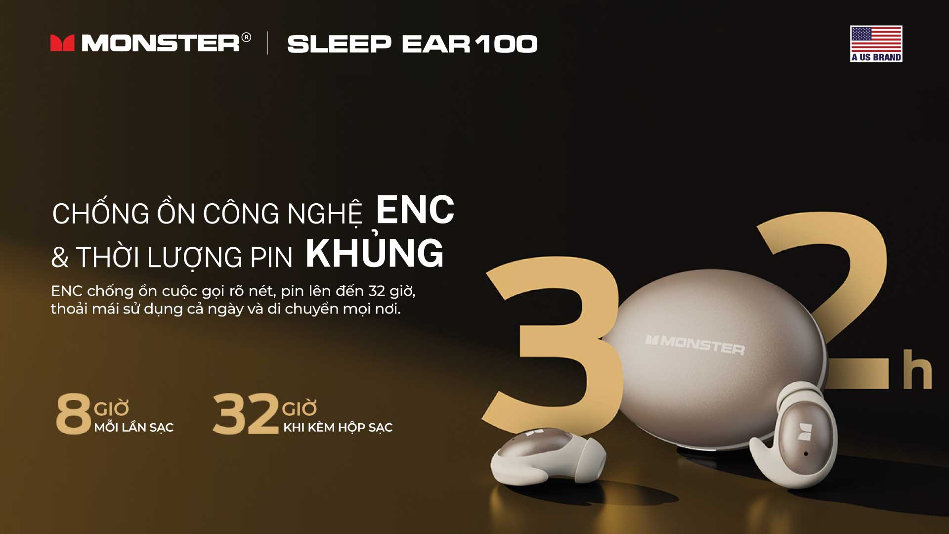 Tai nghe Sleep Wireless Earbuds Monster Sleep Ear100 | Anh Duy Audio