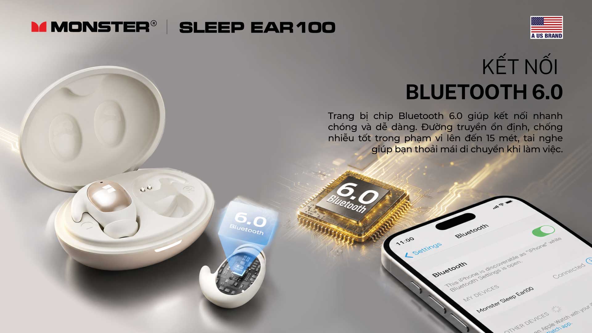 Tai nghe Sleep Wireless Earbuds Monster Sleep Ear100 | Anh Duy Audio