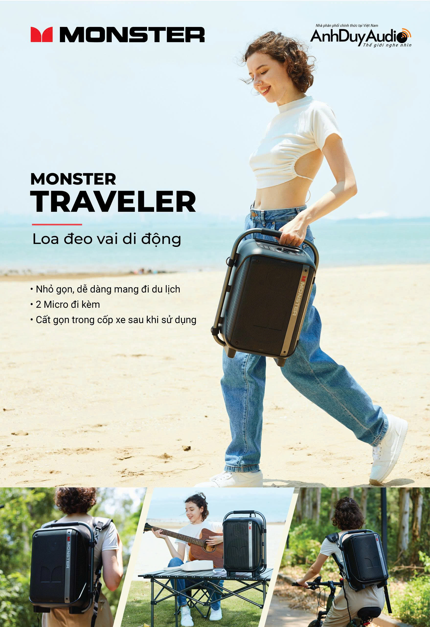 Loa karaoke di động chống nước Monster Party Go 20 | Anh Duy Audio
