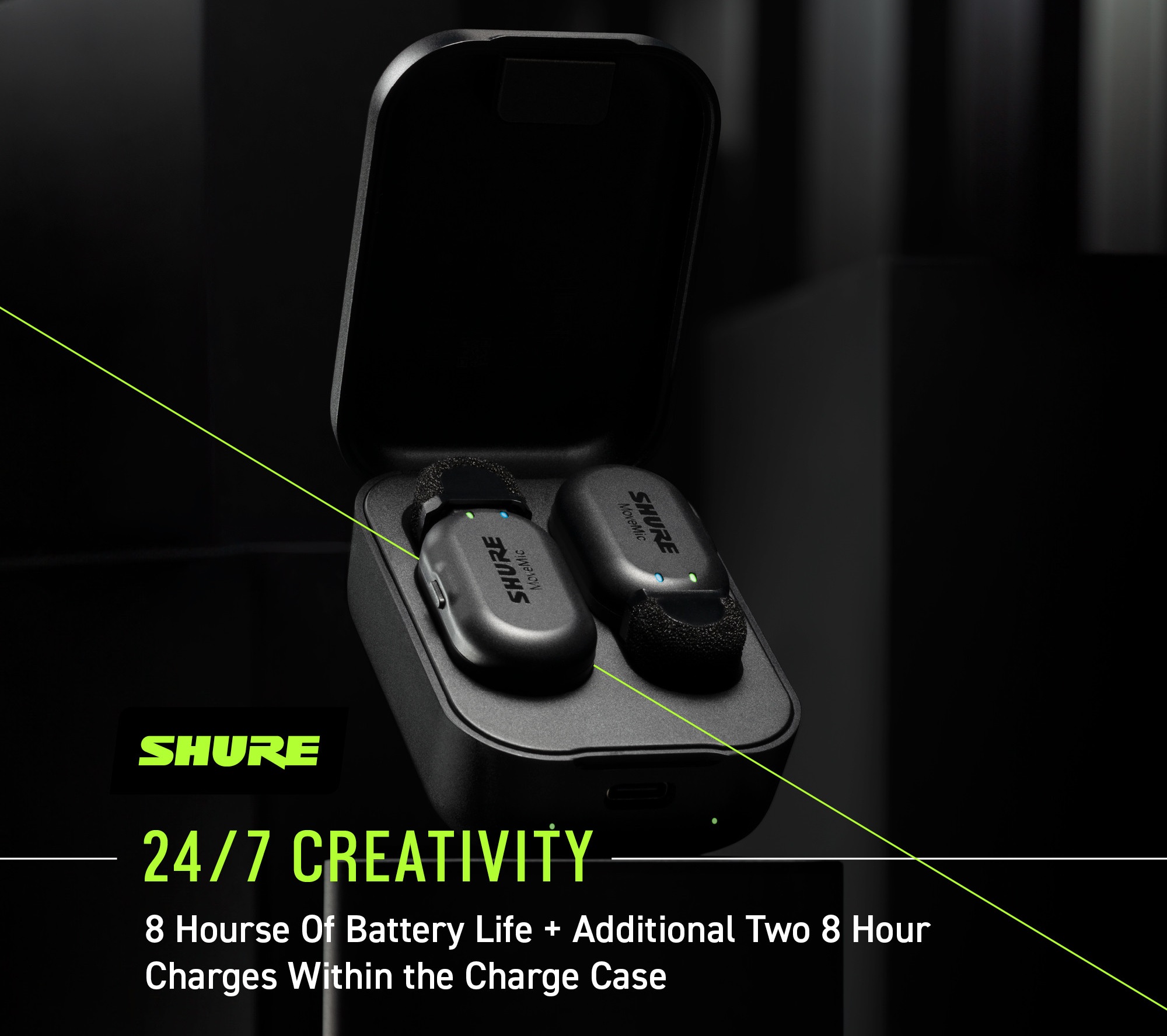 Micro không dây cài áo Shure MoveMic Two + Receiver Kit | Anh Duy Audio