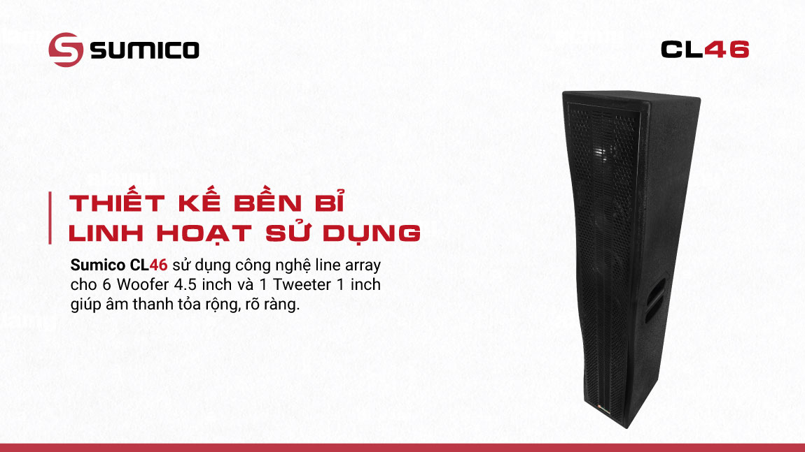 Loa Passive Column Sumico CL46 cấu trúc Line Array cao cấp | Anh Duy Audio