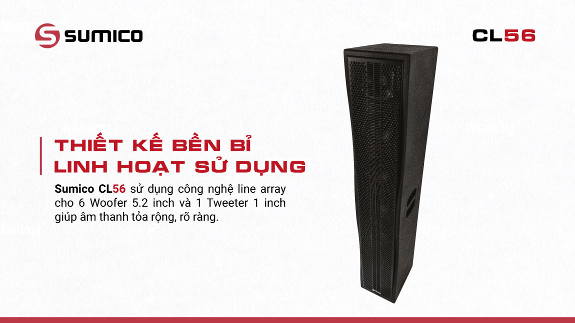 Loa Passive Column Sumico CL56 cấu trúc Line Array cao cấp | Anh Duy Audio