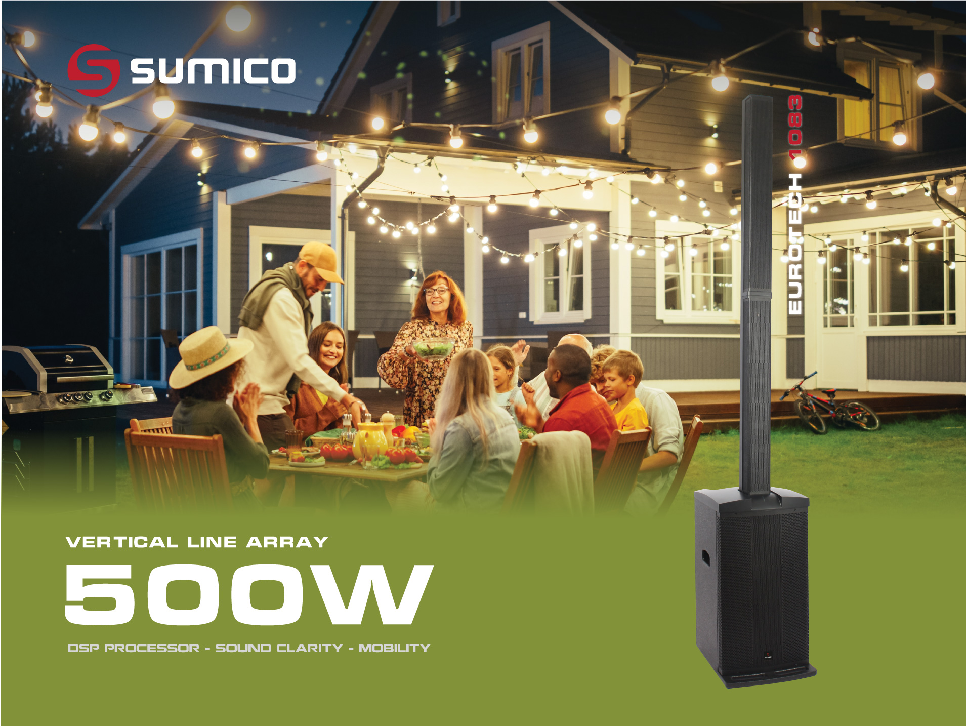 Loa Active di động Column Array Sumico EUROTECH 1083 | Anh Duy Audio