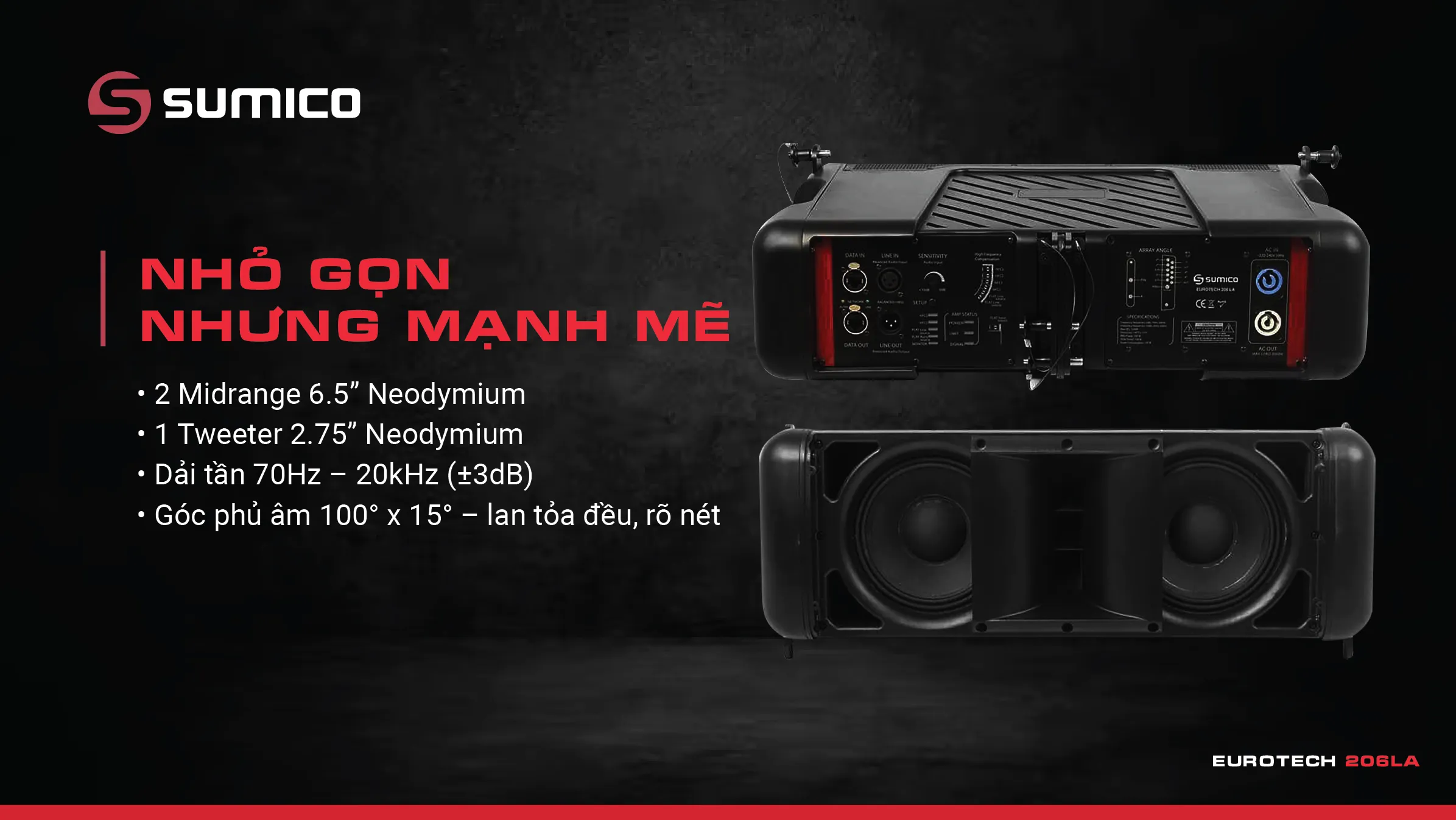 Loa Line Array Active Sumico EUROTECH 206LA | Anh Duy Audio