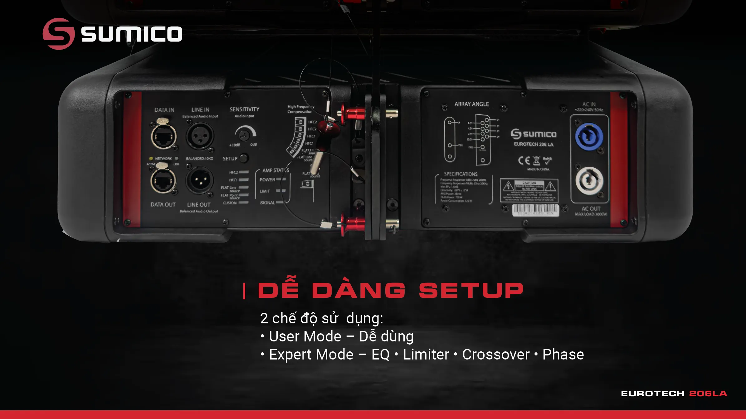 Loa Line Array Active Sumico EUROTECH 206LA | Anh Duy Audio
