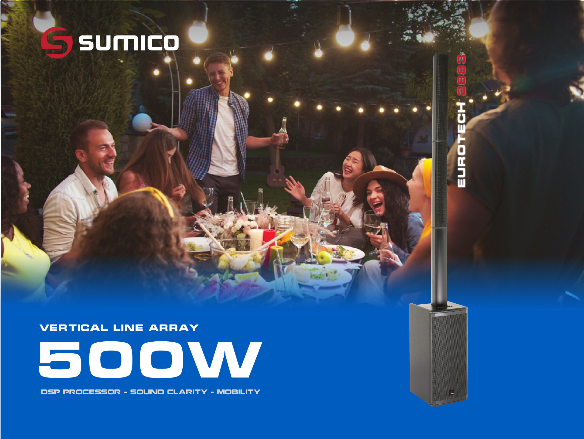 Loa Active di động Column Array Sumico EUROTECH 2883 | Anh Duy Audio