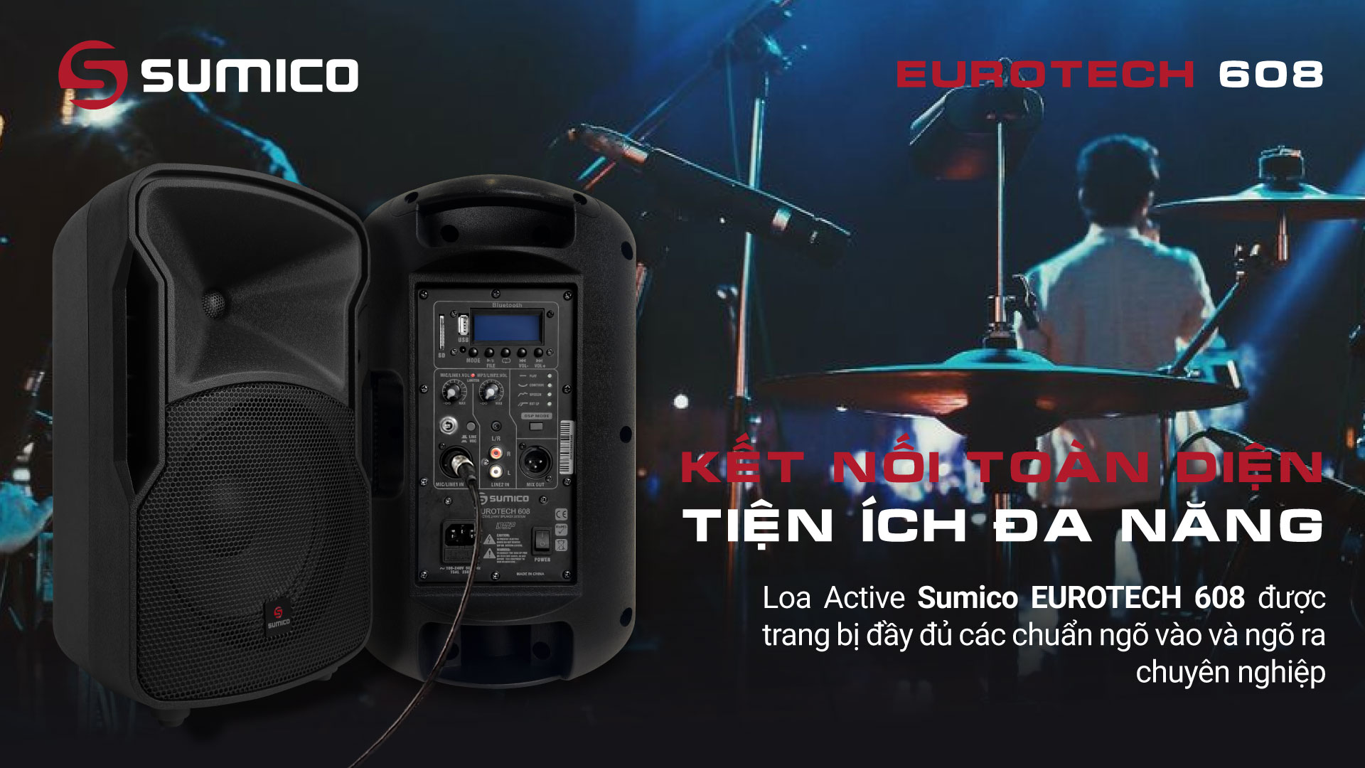Loa Active chuyên nghiệp Sumico EUROTECH 608 | Anh Duy Audio