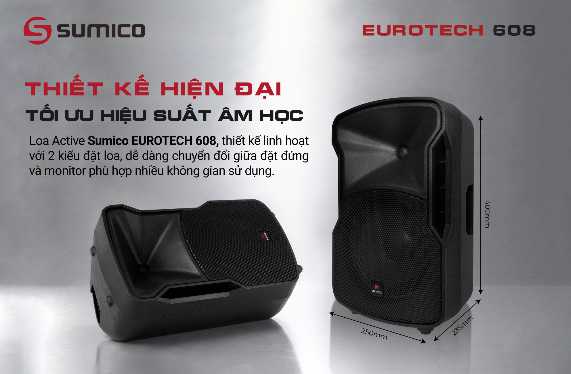 Loa Active chuyên nghiệp Sumico EUROTECH 608 | Anh Duy Audio