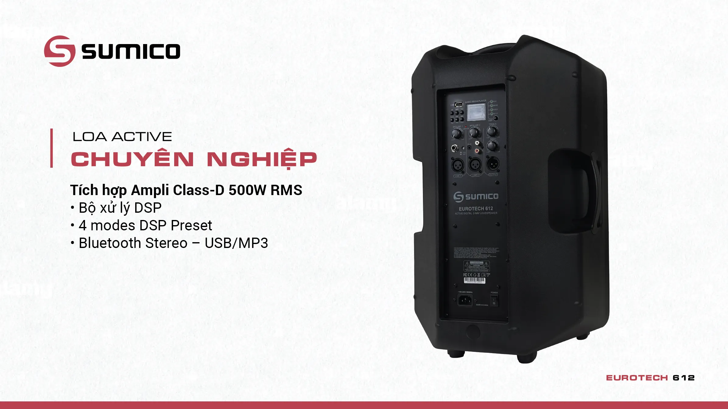 Loa Active chuyên nghiệp Sumico EUROTECH 615 | Anh Duy Audio