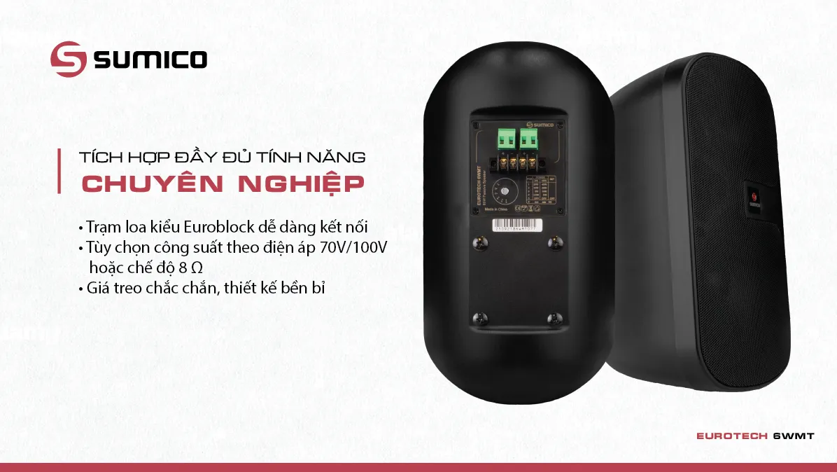 Loa treo tường cao cấp Sumico EUROTECH 6WMT | Anh Duy Audio