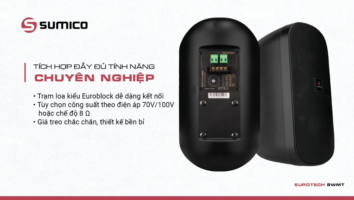 Loa treo tường cao cấp Sumico EUROTECH 8WMT | Anh Duy Audio