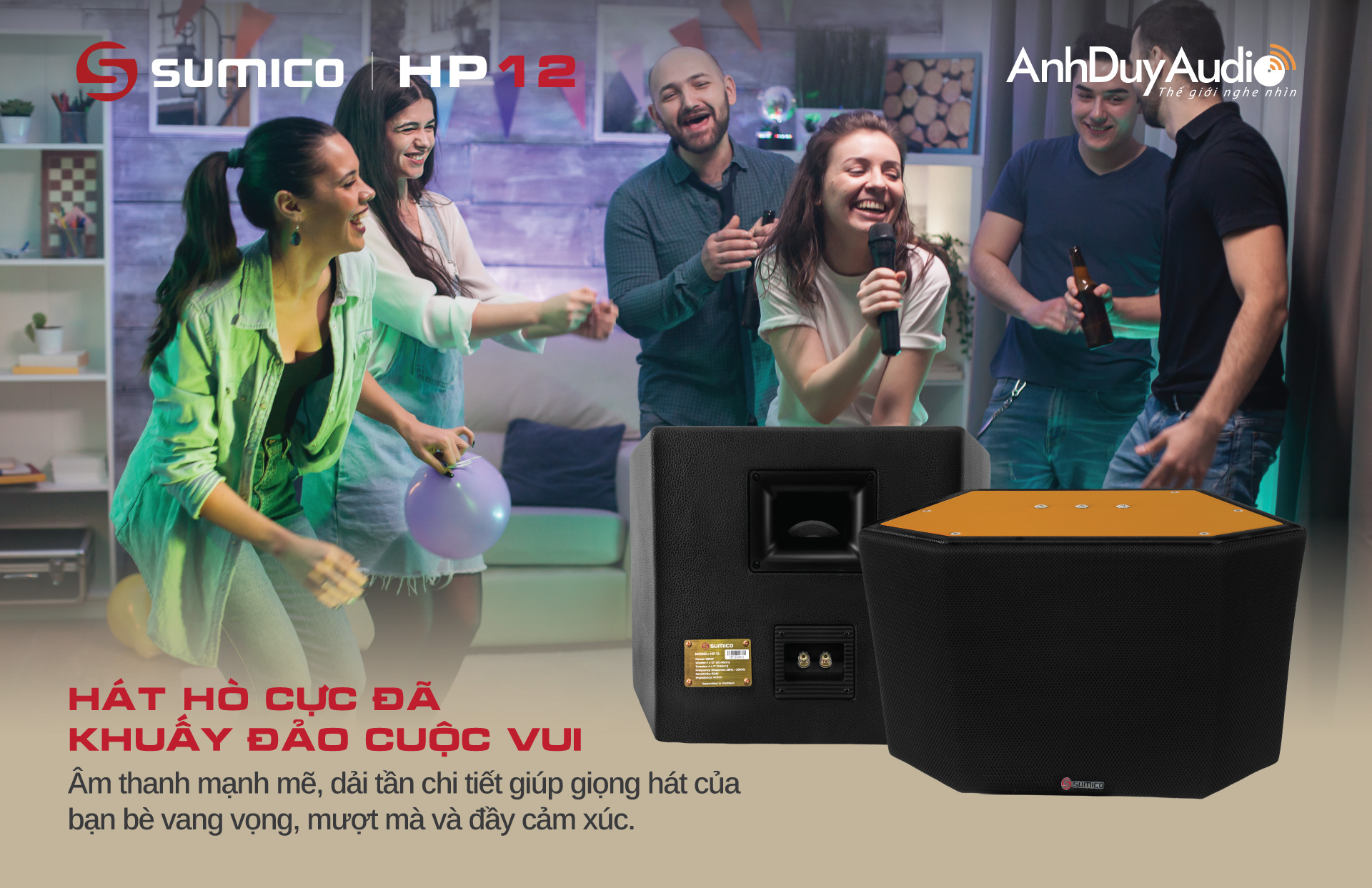 Loa karaoke và nghe nhạc Sumico HP12 | Anh Duy Audio