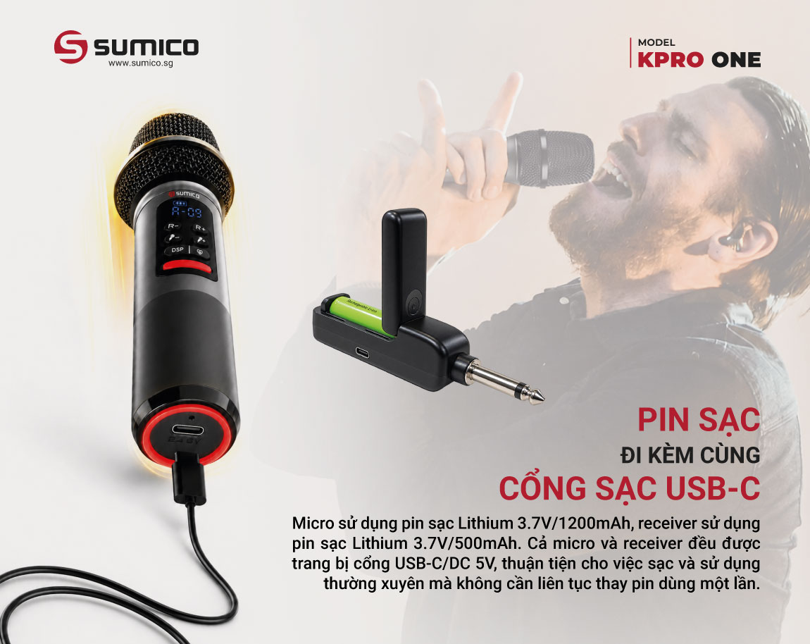 Micro không dây Sumico Kpro ONE | Anh Duy Audio