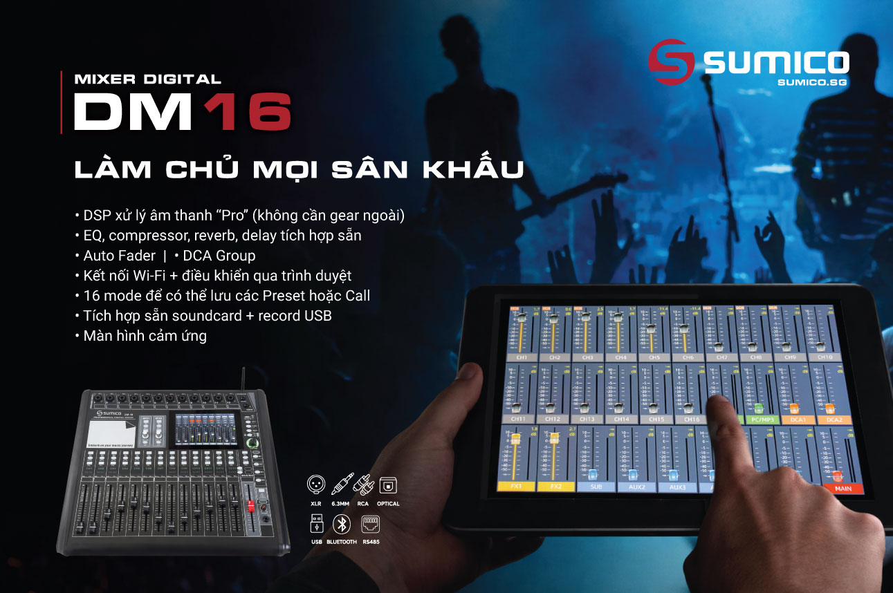 Mixer Digital Sumico DM16 | Anh Duy Audio