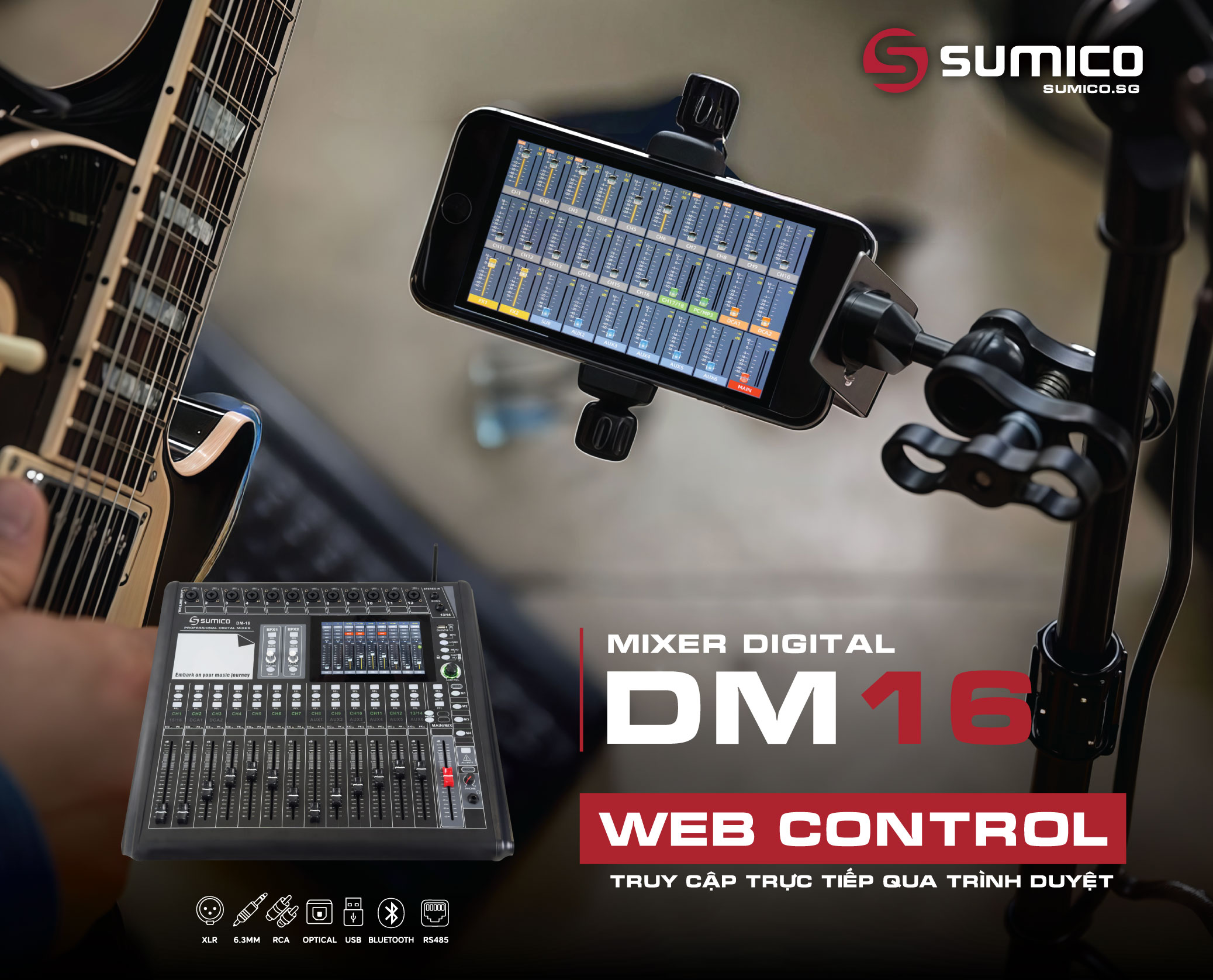 Mixer Digital Sumico DM16 | Anh Duy Audio