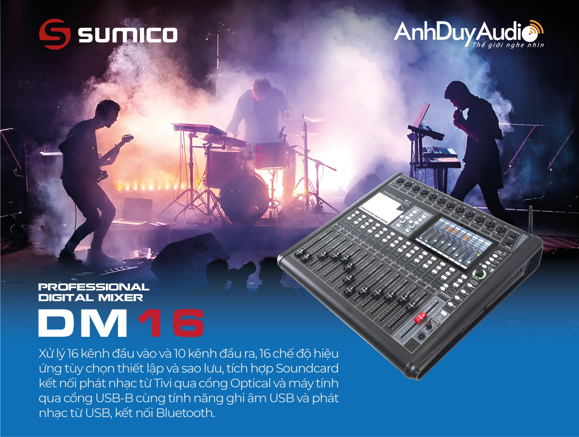Mixer Digital Sumico DM16 | Anh Duy Audio