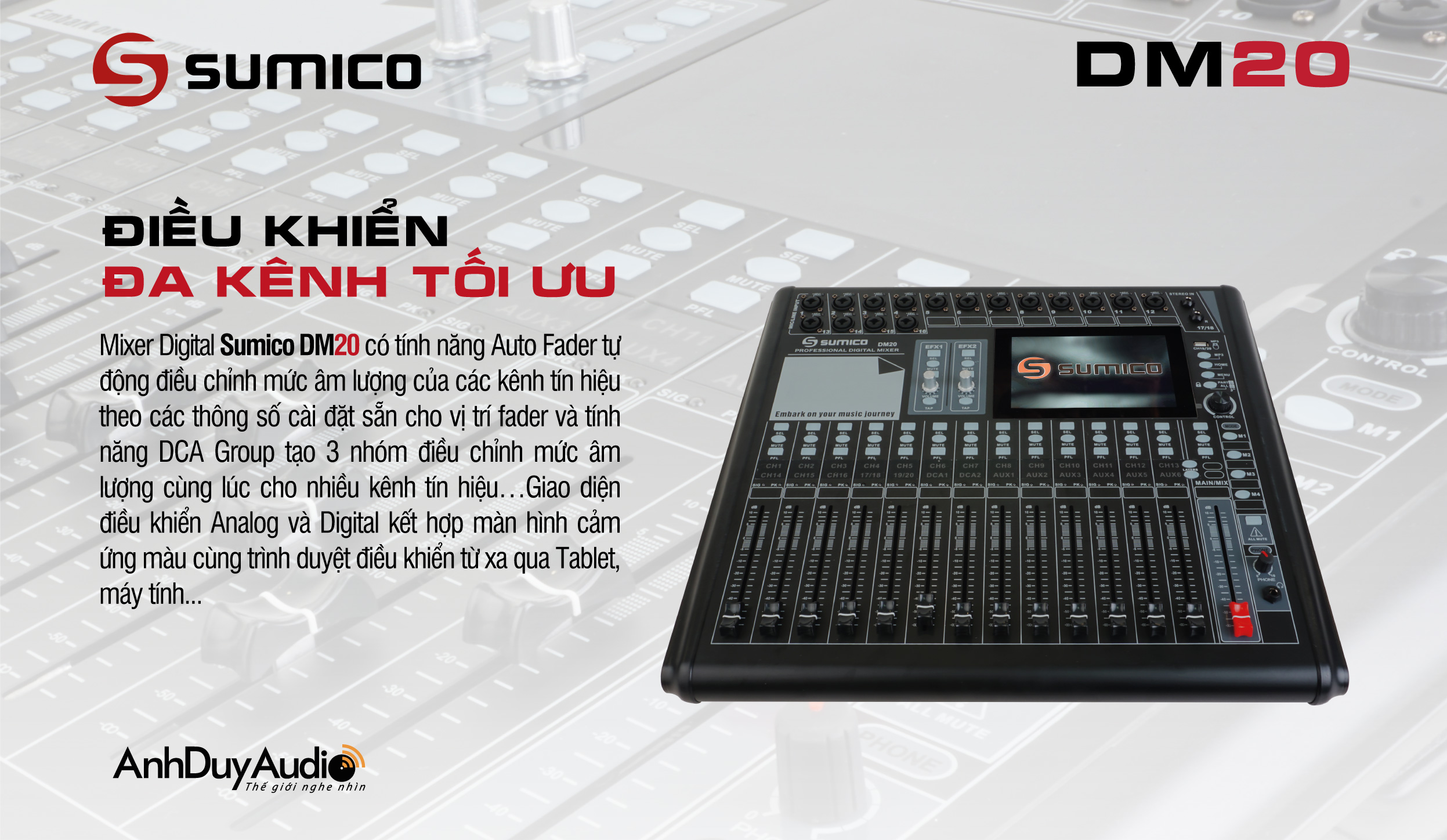 Mixer Digital Sumico DM20 | Anh Duy Audio