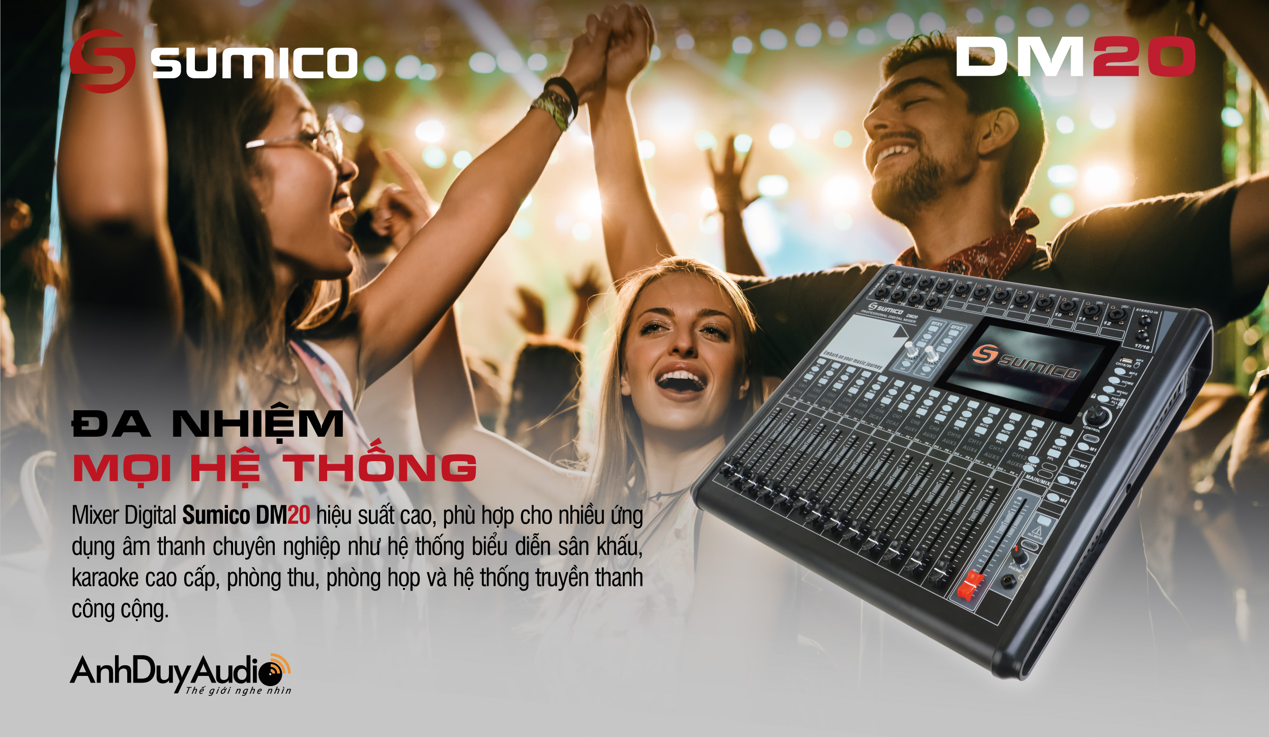 Mixer Digital Sumico DM20 | Anh Duy Audio