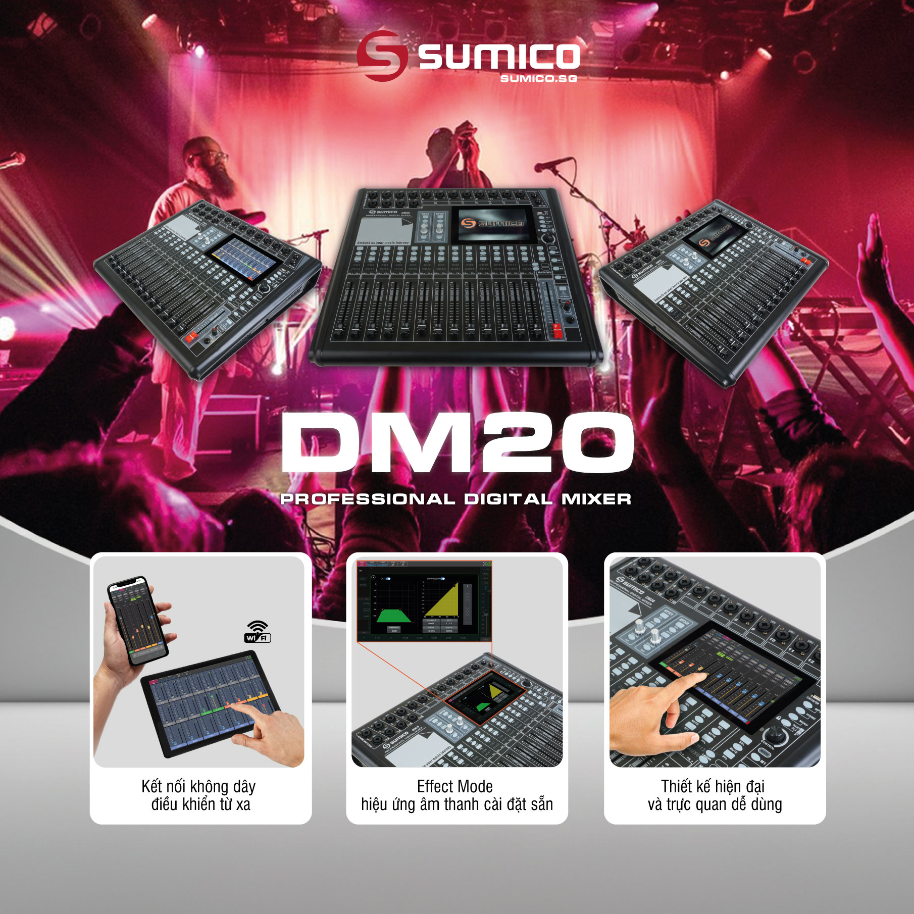 Mixer Digital Sumico DM20 | Anh Duy Audio