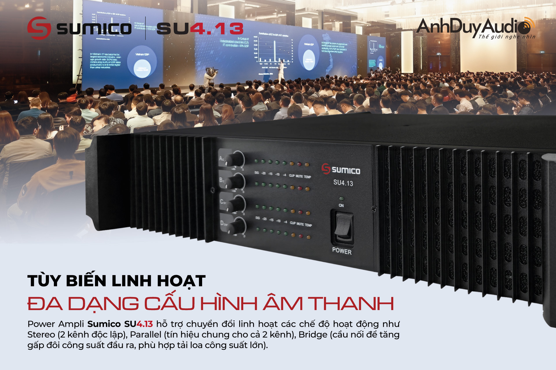 Power Amplifier 4 kênh Sumico SU4.13 | Anh Duy Audio