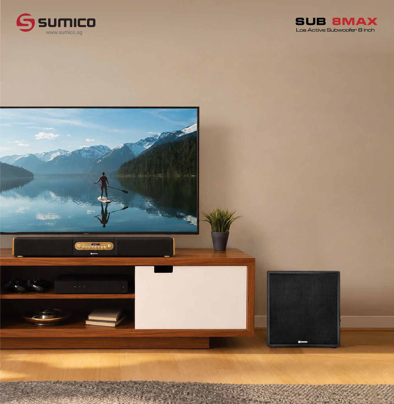 Active Subwoofer Sumico Sub 8Max | Anh Duy Audio