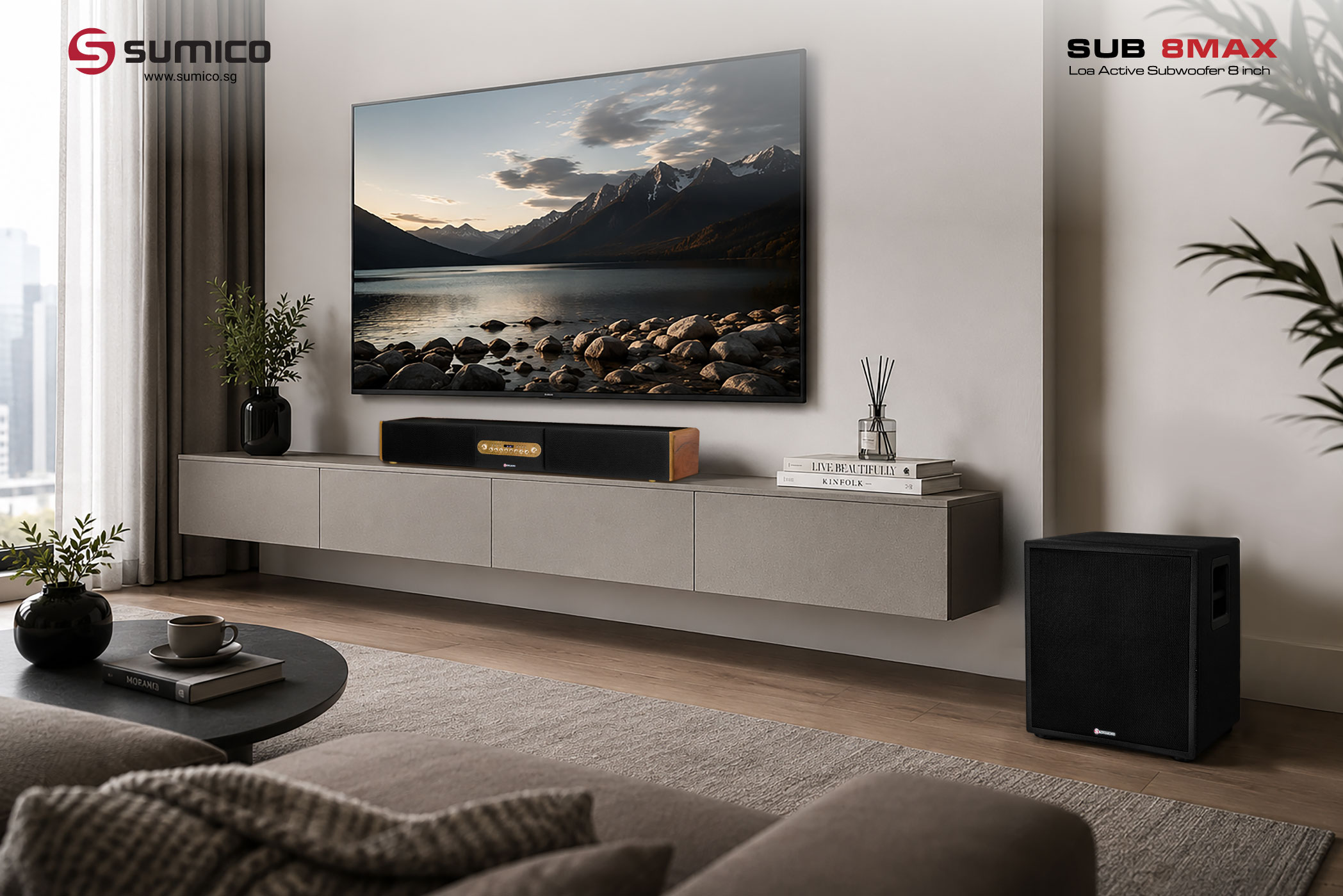 Active Subwoofer Sumico Sub 8Max | Anh Duy Audio