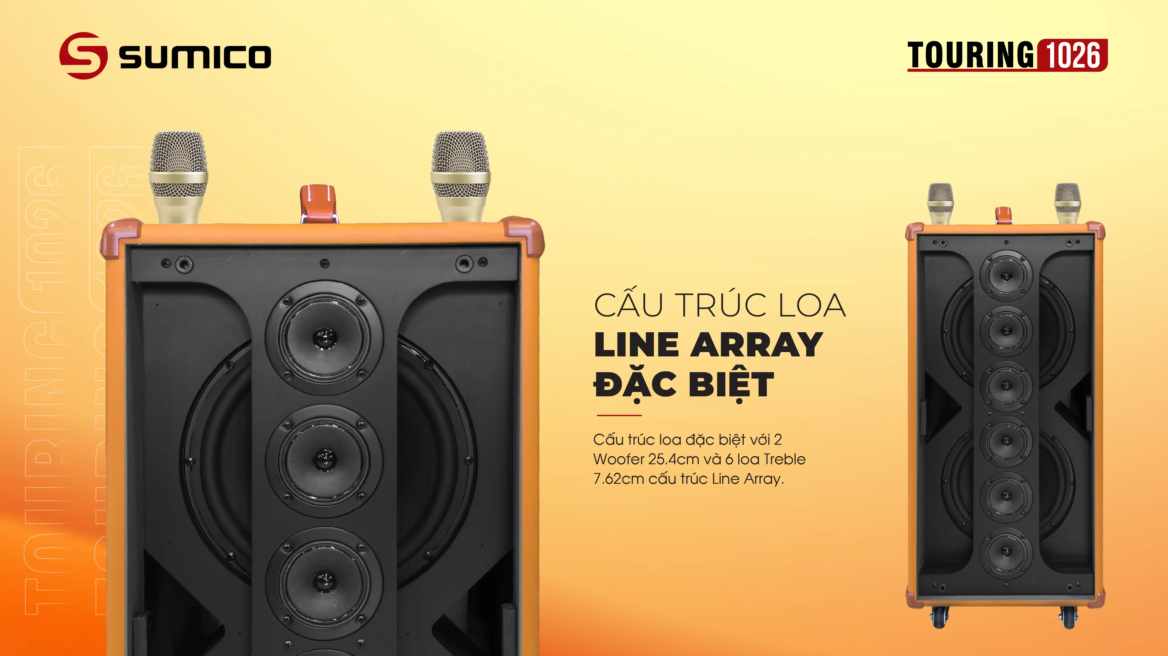 Loa di động line array đồng trục Sumico Touring 1026 | Anh Duy Audio